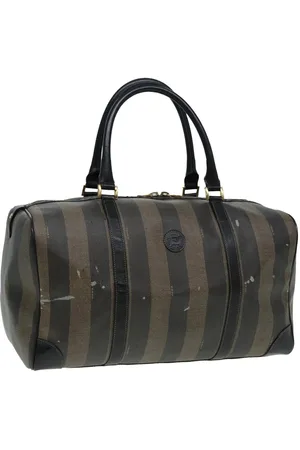 Fendi Preloved Zucca Boston Bag Striped Design Womens - - One Size