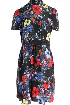 Erdem Preloved Floral Print High Neck Dress Women - Print Mini - 12