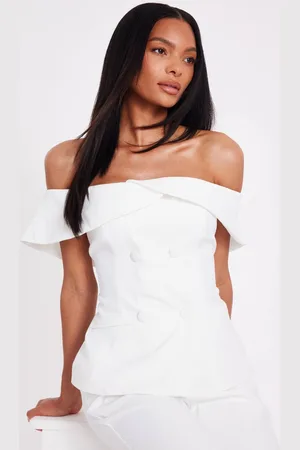 Quiz Womens Off White Bardot Waistcoat - - 8