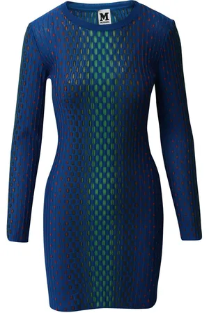 Missoni Preloved Ribbed Knit Mini Dress with Cutout Pattern Women - Midi - XS