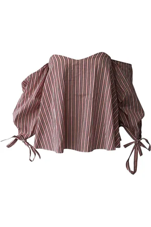 Caroline Constas Preloved Striped OfftheShoulder Blouse Women - Multicolor Print - XS