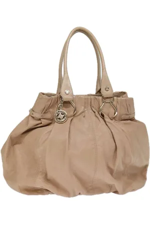 Céline Preloved Pleated Leather Tote ModelBoston Bag Womens - - One Size