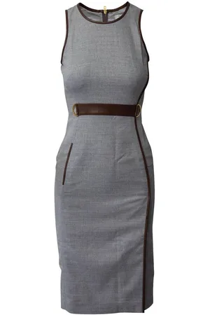 Altuzarra Preloved Sheath Dress Leather Trim Detail Women - Midi - 4