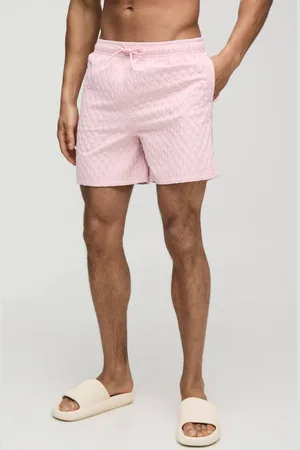 Boohoo Mid Length Textured Swim Short - - M