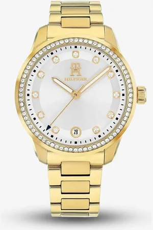 Tommy Hilfiger Womens TH85 Gold Stone Set Watch 1782758 - - One Size