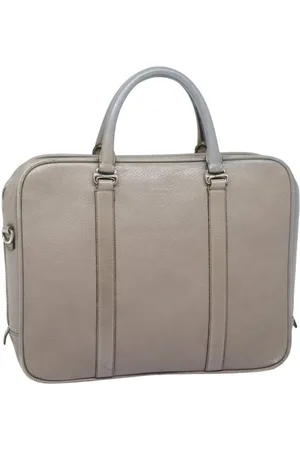 Bally Preloved Briar Leather Briefcase Women - Gray - - One Size