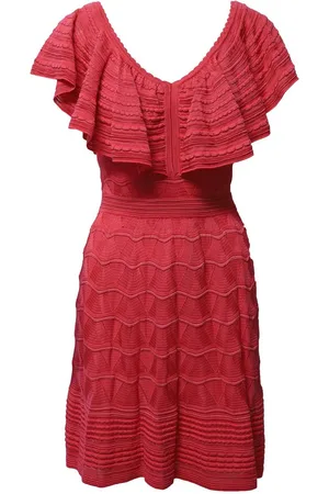 Missoni Preloved Knit ALine Dress with Ruffled Neckline Women - Midi - XS