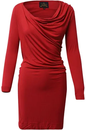 Vivienne Westwood Preloved Cowl Neck Long Sleeve Dress Women - Midi - M