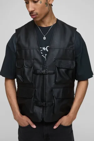 Boohoo Pu Utility Vest - - M