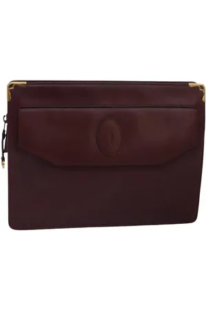 Cartier Preloved Leather Tote Bag Zip Closure Womens - - One Size