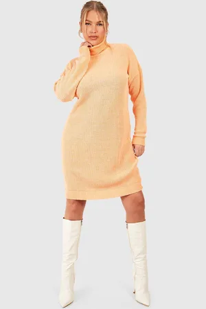 Boohoo Womens Plus Roll Neck Jumper Dress - - 16