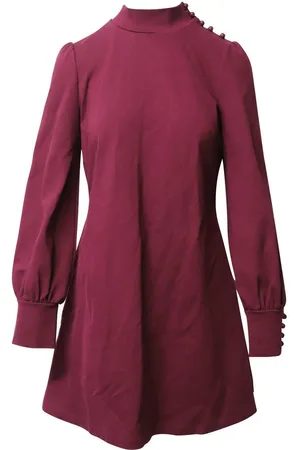 Kate Spade Preloved ALine Mini Dress Long Sleeves Women - - Maroon Midi - M