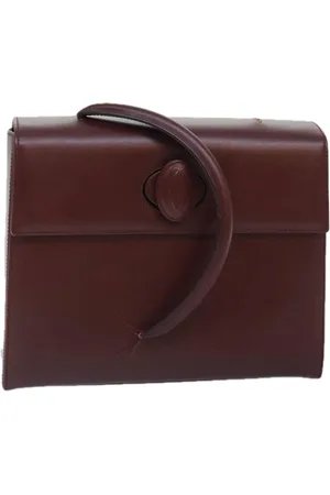 Cartier Preloved Leather Handbag Women - Bordeaux - - One Size