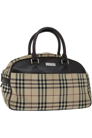 Burberry Preloved Canvas Leather Boston Bag Womens - One Size