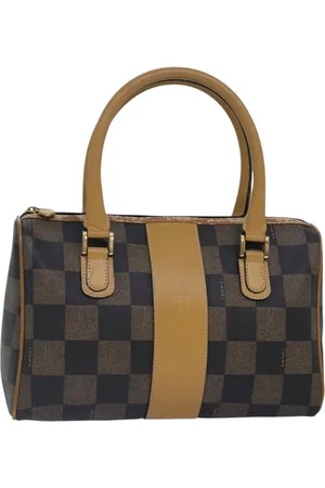 Fendi Preloved Zucca Check Boston Bag Womens - - One Size