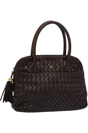Bally Preloved Woven Leather Handbag Women - One Size