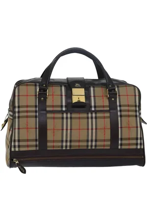 Burberry Preloved Vintage Check Pattern Boston Bag Womens - - One Size