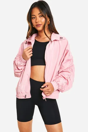 Boohoo Womens Toggle Ruched Detail Mac - - 12