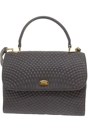 Bally Preloved Quilted Leather TopHandle Bag Women - Gray Shoulder Bags - - One Size