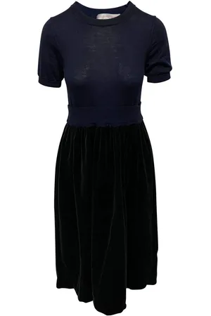 Comme des Garçons Preloved Velvet Knit ShortSleeve Dress Women - Midi - XS