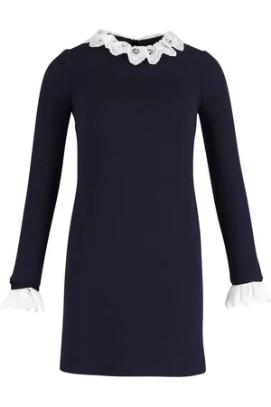 Victoria Beckham Preloved Lace Collar Shift Dress Women - Blue Mini - 6