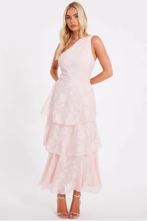 Quiz Womens Pale Tiered Maxi Dress - 8