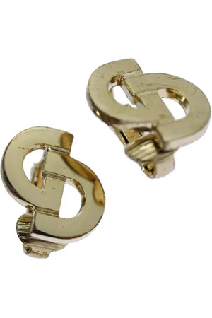 Dior Preloved Vintage CD Logo Clip Earrings Women - Gold Shoulder Bags - - One Size
