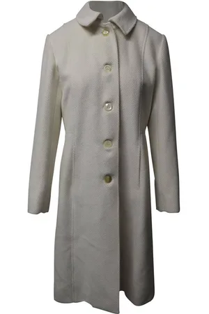 Aquascutum Preloved Classic ALine Coat Women - - Cream - L