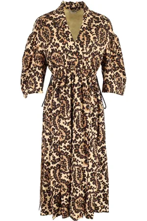 Fendi Preloved Leopard Print Midi Dress Women - - 40