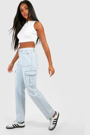 Boohoo Womens Basics Cargo Pocket Jeans - - 8