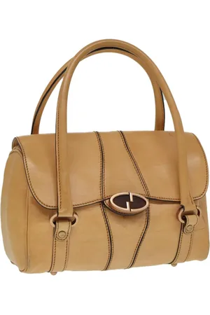 Gucci Preloved Vintage Leather Handbag GG Logo Women - - One Size