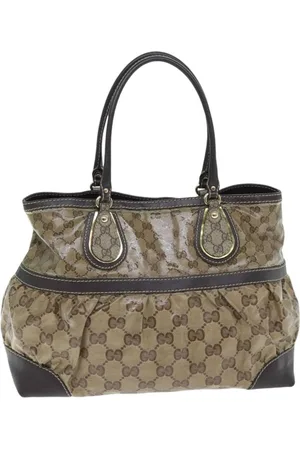 Gucci Preloved GG Plus Tote Brown Womens Bag - One Size