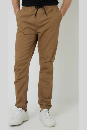 Threadbare Cotton Jogger Style Cuffed Trousers With Stretch - - L