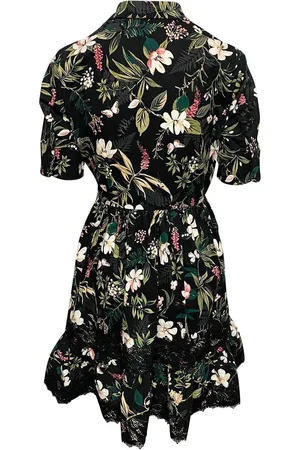 Kate Spade Preloved Floral Print Dress with Lace Trim Women - Multicolor Dresses - 34