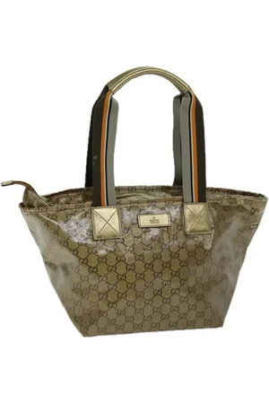 Gucci Preloved GG Canvas Medium Tote Style 75308 Womens - Gold Bag - - One Size