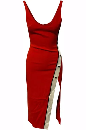 DAVID KOMA Preloved Side Slit Midi Dress Women - - 34