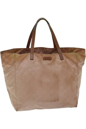 Gucci Preloved GG Plus ToteBeige Canvas ToteModel 137396 Womens Bag - One Size