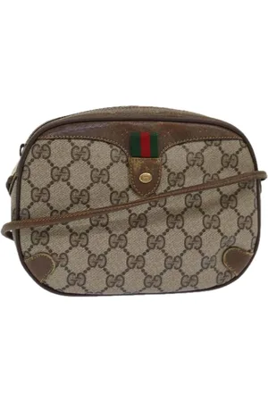 Gucci Preloved Vintage GG Shoulder BagModelBeige Brown Women - One Size