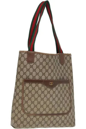 Gucci Preloved GG Plus Tote BeigeBrown Womens Bag - One Size