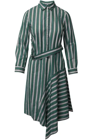 Claudie Pierlot Preloved Striped Shirt Dress Asymmetrical Hem Women - Print Midi - 26