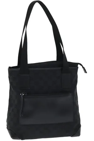 Gucci Preloved GG Canvas Tote Bag Leather Trim Womens - One Size