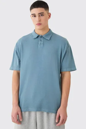 Boohoo Oversized Heavy Rib Washed Polo - - L