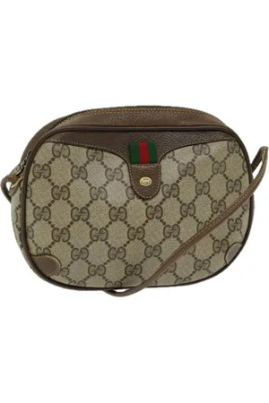 Gucci Preloved Vintage GG Shoulder Bag ModelBeige Brown Women - One Size