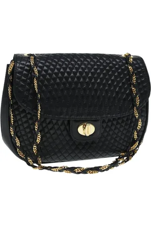 Bally Preloved Quilted Leather Crossbody Bag Chain Strap Women - - One Size