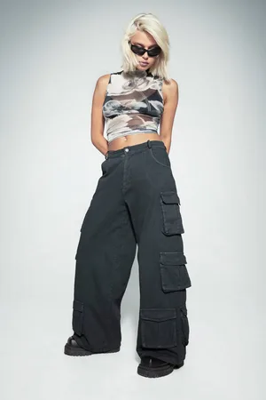 Boohoo Womens Oversized Cargo Trouser - - 8
