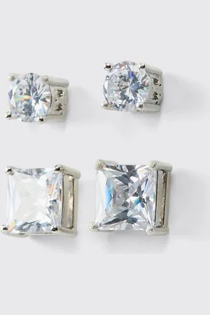 Boohoo Diamante Earring 2 Pack - - One Size