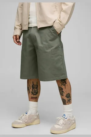 Boohoo Bermuda Canvas Cargo Shorts - - 30