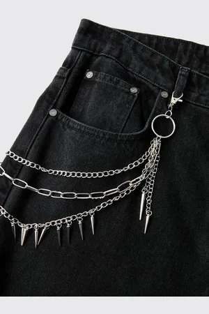 Boohoo Spiked Jean Chain - - One Size