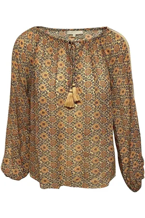 Vanessa Bruno Preloved Floral Print Blouse Tassel Neckline Women - - 40