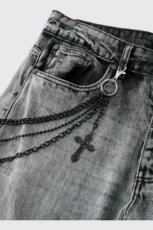 Boohoo Cross Jean Chain In - One Size